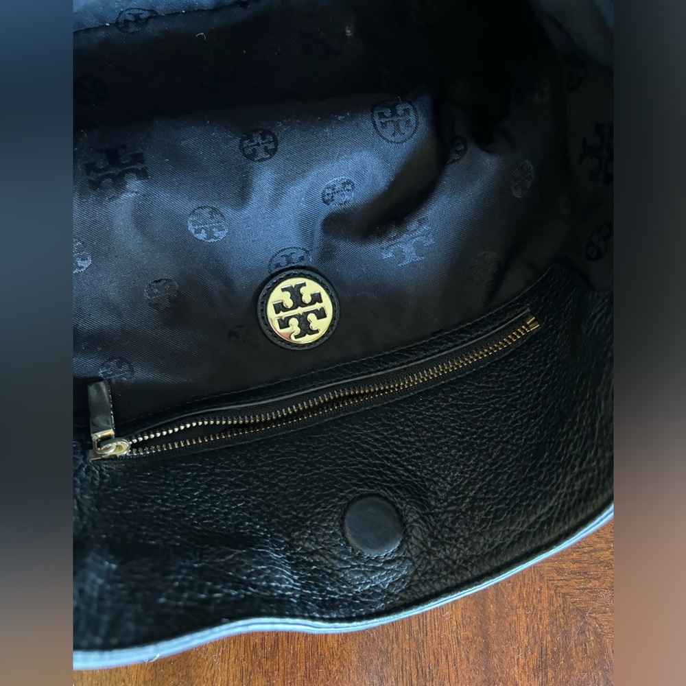 Tory Burch Black Leather Tote with tassels. Gently used in excellent condition! - Picture 5 of 13